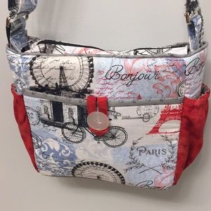 Paris themed crossbody bag
